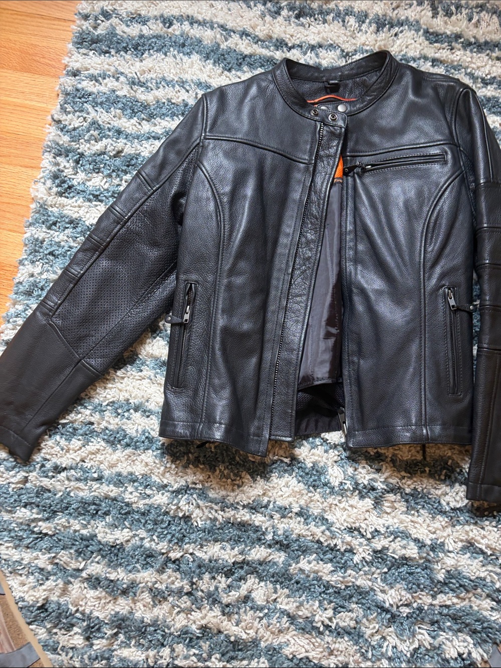 Women's Black Leather Jacket - Sleek Biker-Inspired Design